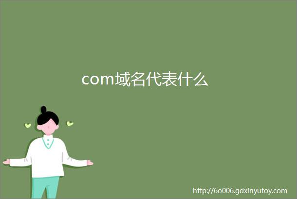 com域名代表什么